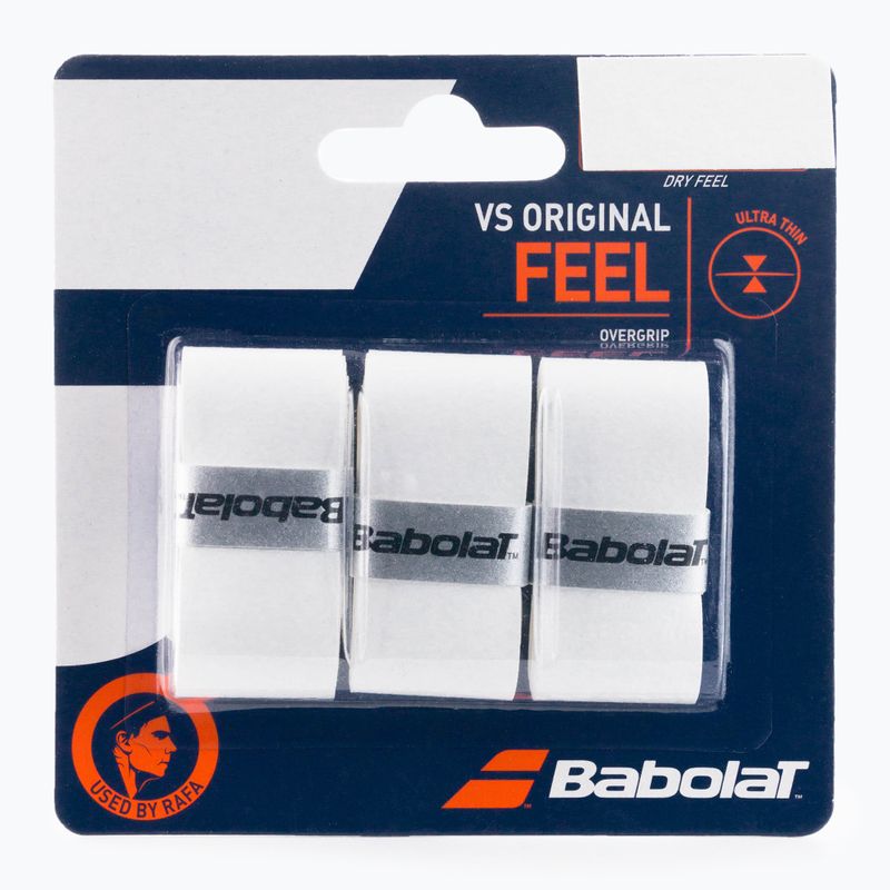 Babolat VS Original teniso raketės apvyniojimai 3 vnt. balti 653040