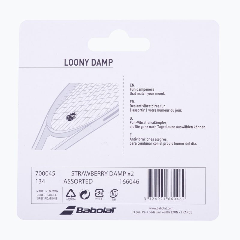 Babolat Strawberry Dampener Wimbledon 2 vnt. raudona ir balta 700045 3