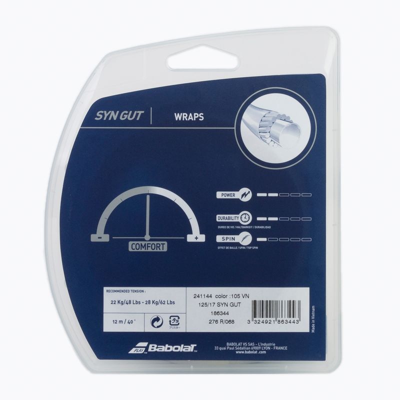 Teniso stygos Babolat Syn Gut 12 m juodos spalvos 241144 2
