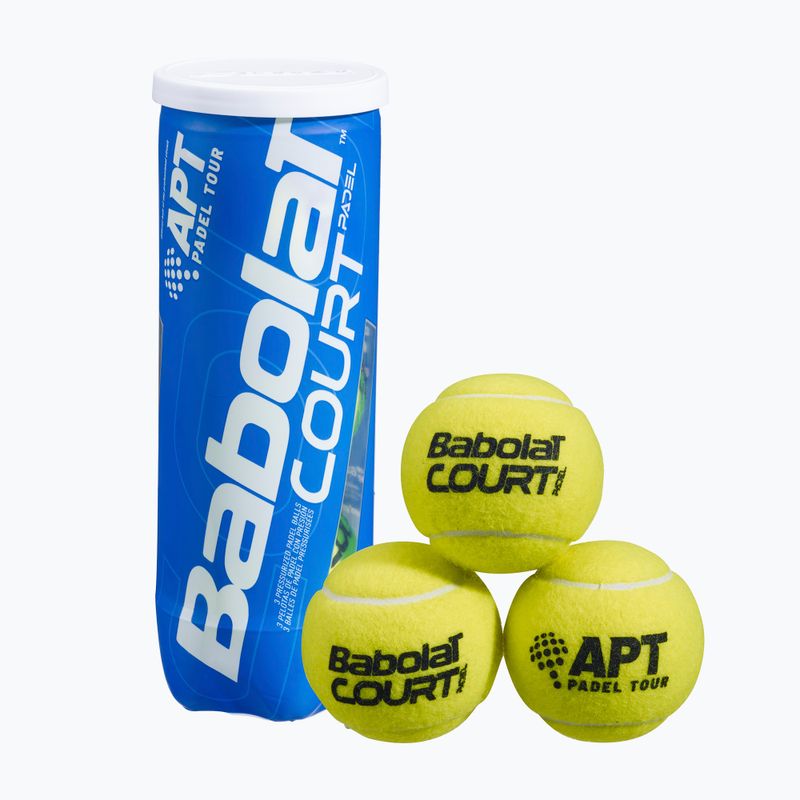 Babolat Court Padel kamuoliukai 3 vnt. geltoni 501098 3