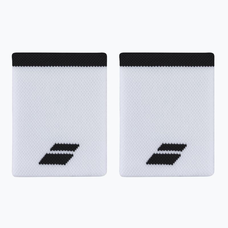Apyrankės Babolat Logo Jumbo Wristband 2 vnt. white/black