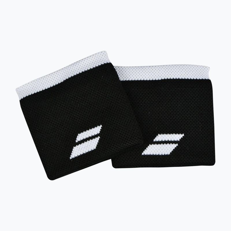 Riešo juostos Babolat Logo Wristband 2 vnt. black/white