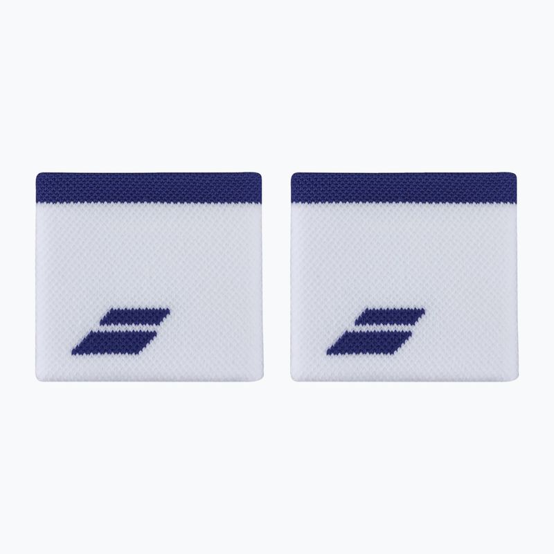 Riešo juostos Babolat Logo Wristband 2 vnt. white/sodalite blue