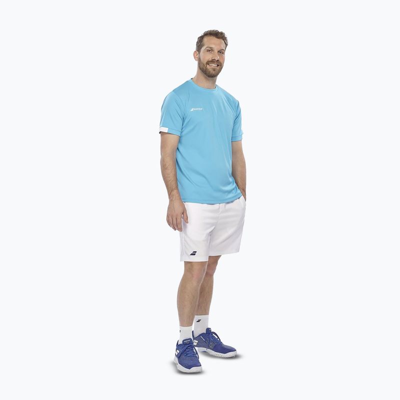 Vyriški marškinėliai Babolat Play Crew Neck cyan blue