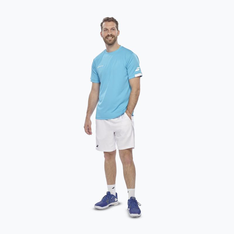 Vyriški marškinėliai Babolat Play Crew Neck cyan blue 2