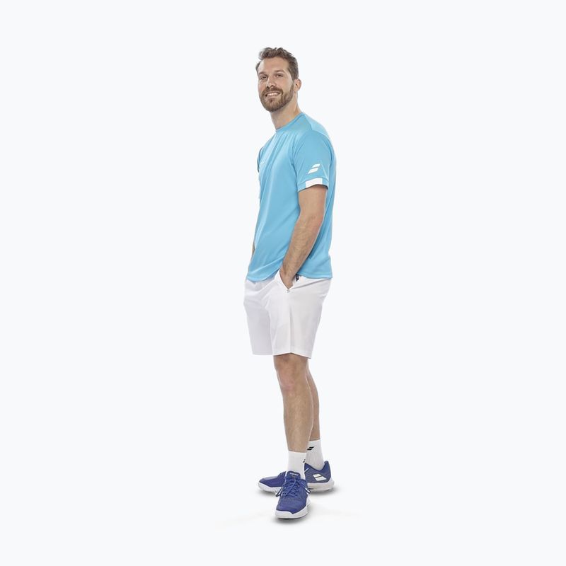 Vyriški marškinėliai Babolat Play Crew Neck cyan blue 4