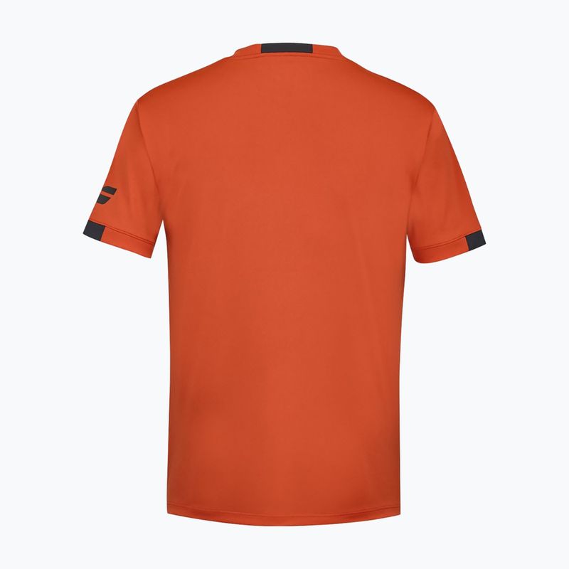 Vyriški marškinėliai Babolat Play Crew Neck fiesta red 3