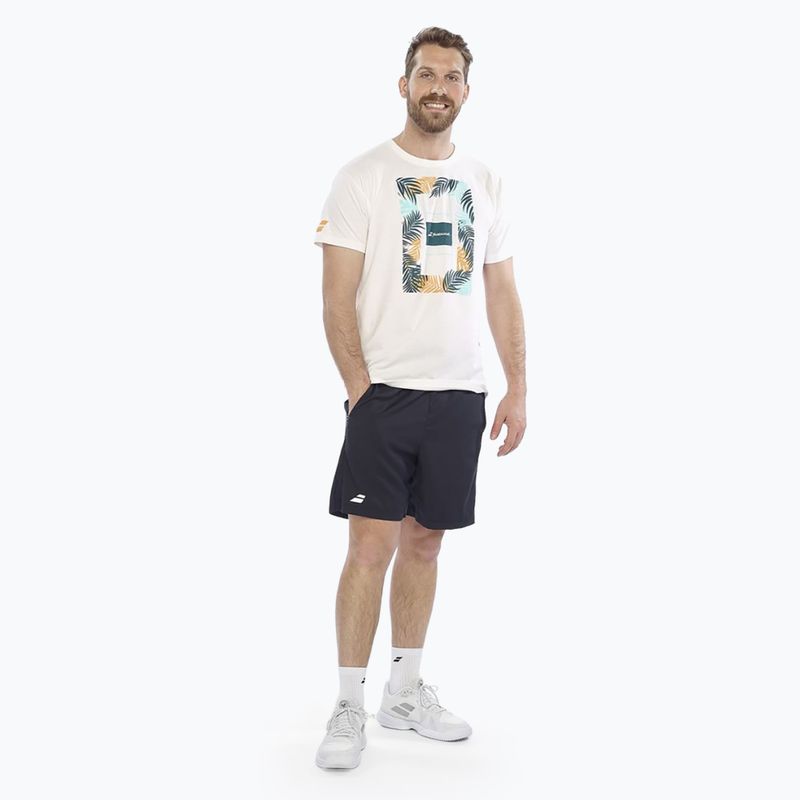 Babolat vyriški marškinėliai Exercise Message 1000 white/white 2