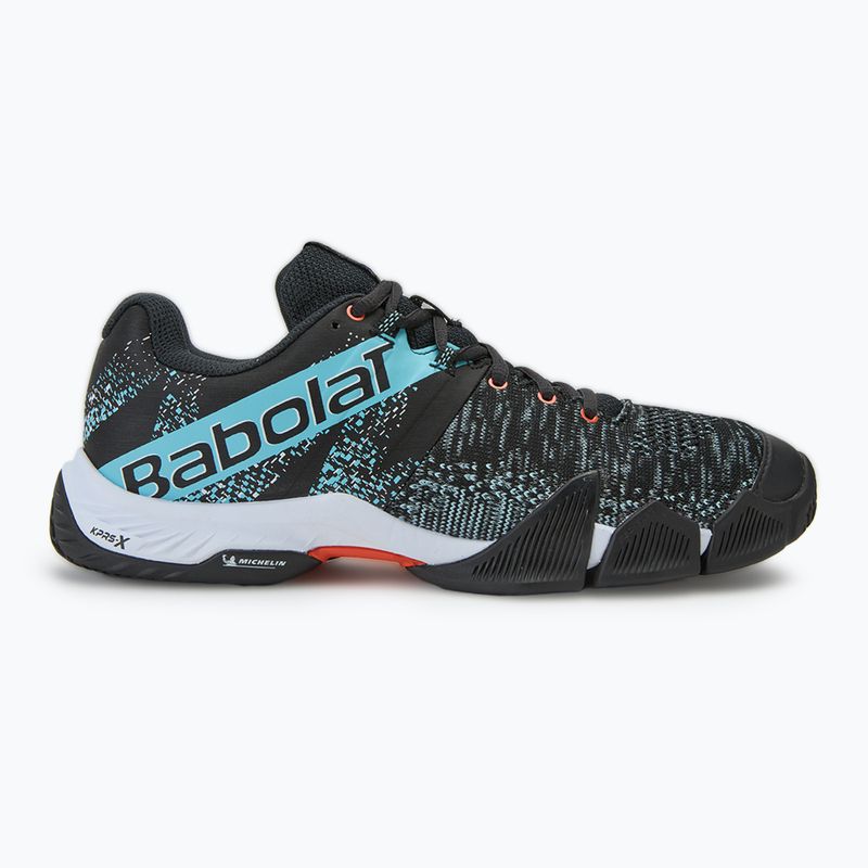 Vyriški padelio batai Babolat Movea black/ light blue 2