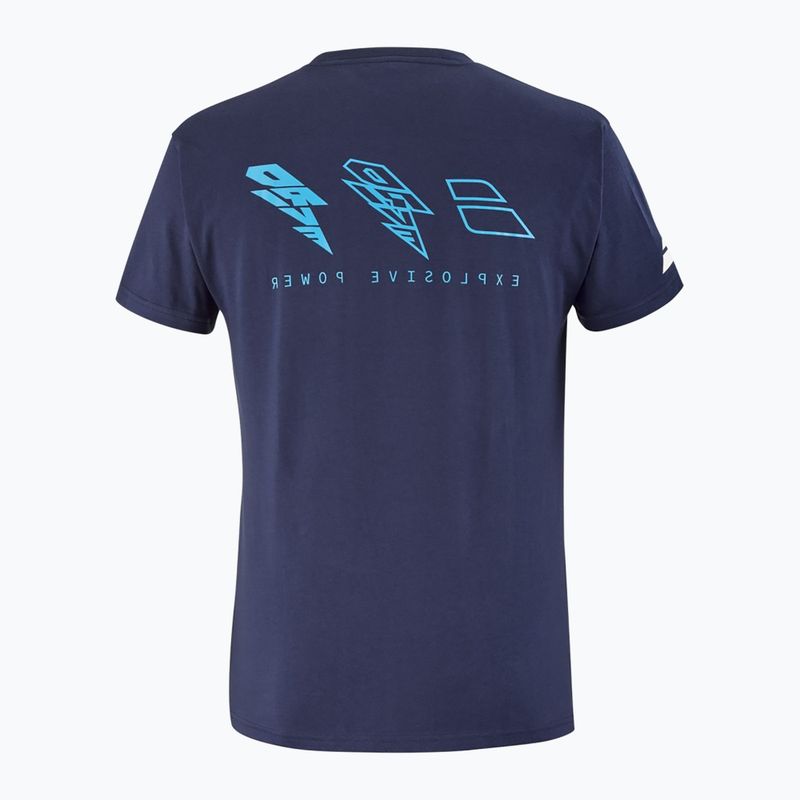 Vyriški marškiniai Babolat Drive Cotton drive heritage blue 2