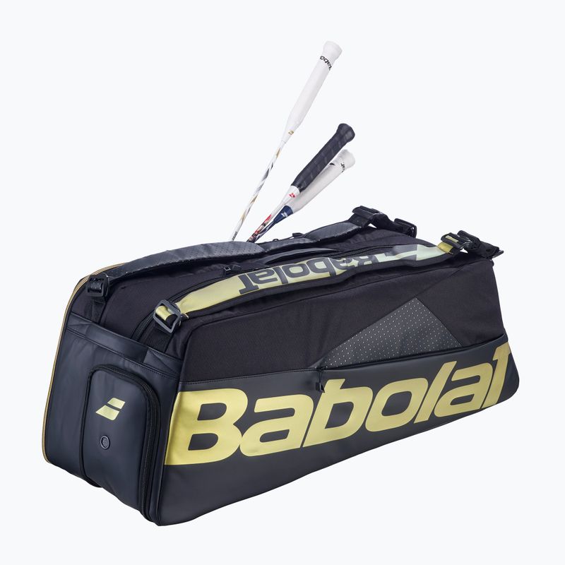 Badmintono krepšys Babolat Cross Pro Bad 60 l black/gold 3