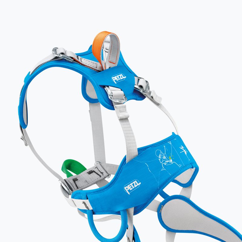 Vaikiškas laipiojimo įrangos diržas Petzl Gray/blue ouistiti 3