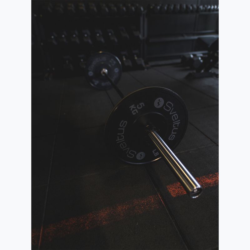 Guminė olimpinė štangos plokštė Sveltus Training Olympic Disc 5 kg black 2