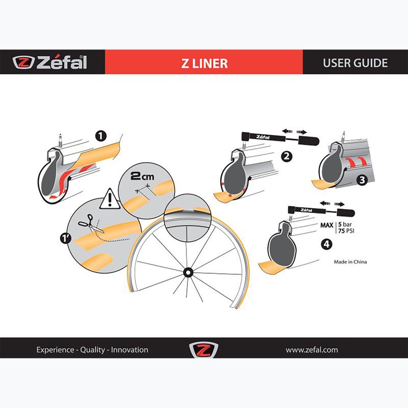 Įdėklai nuo pradūrimo Zefal Z-Liner 27mm 2 vnt. orange 3