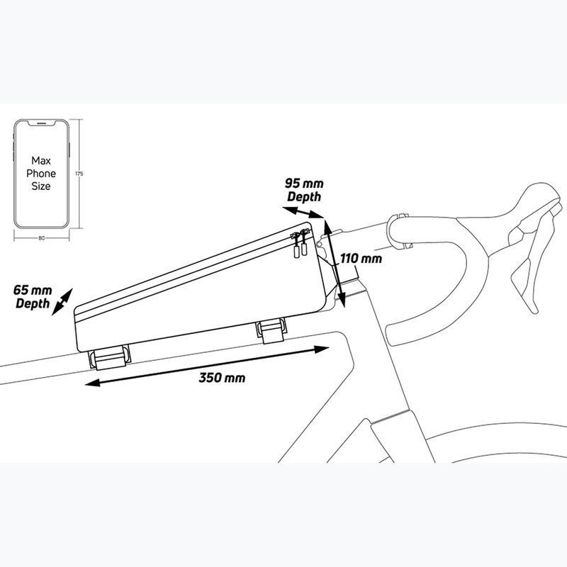 Zefal Console Pack T3 rėmo dviračių krepšys juodos spalvos ZF-7012 2