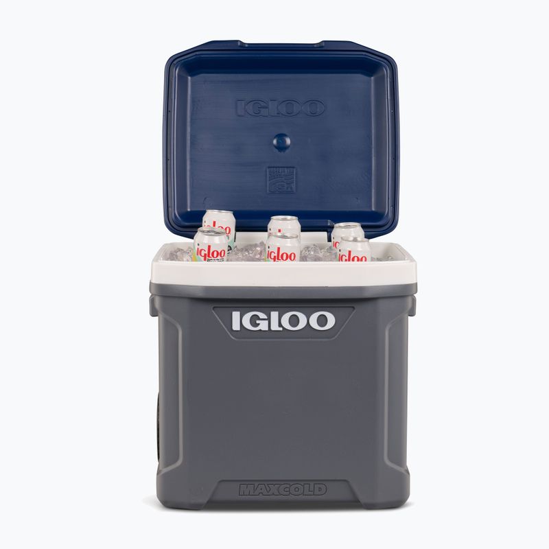 Turistinis šaldytuvas Igloo Maxcold Latitude 62 Qt Roller 59 l carbonite/ aegean sea 15