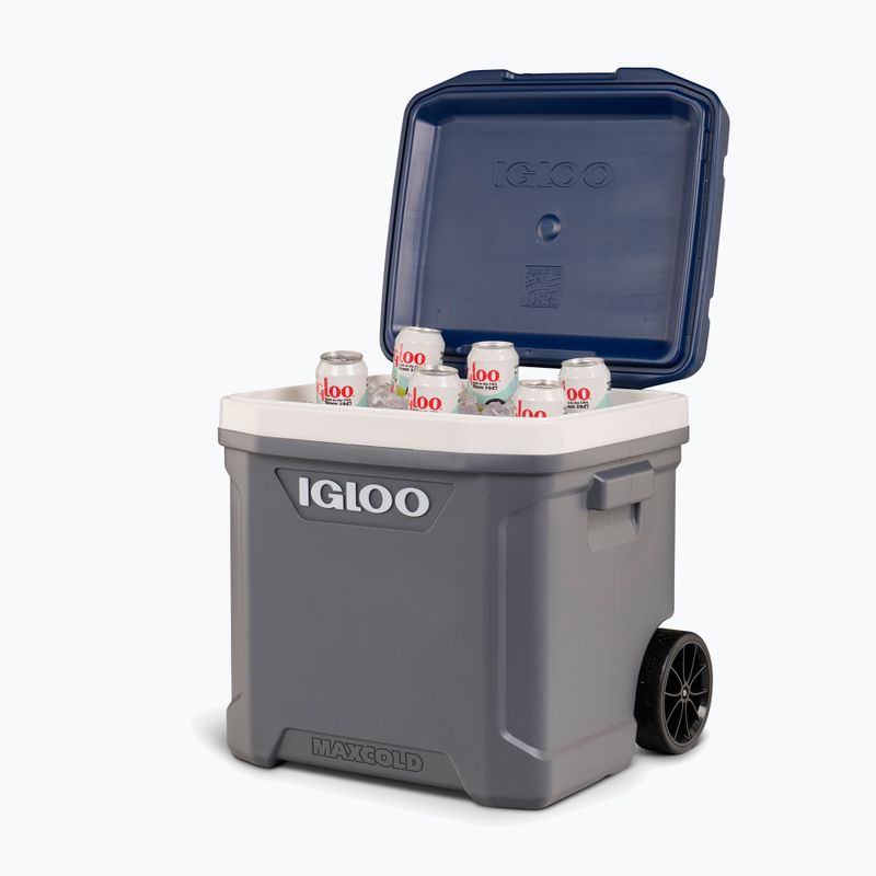 Turistinis šaldytuvas Igloo Maxcold Latitude 62 Qt Roller 59 l carbonite/ aegean sea 16