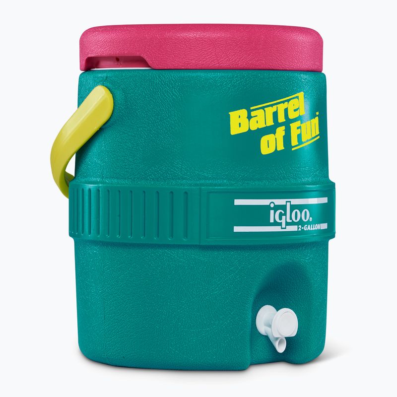 Vandens bakas Igloo Retro Barrel Of Fun 2 Gallon 7,6 l dark jade/bold magenta/livewire yellow 2