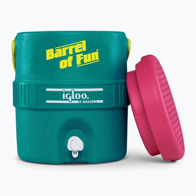 Vandens bakas Igloo Retro Barrel Of Fun 2 Gallon 7,6 l dark jade/bold magenta/livewire yellow 6