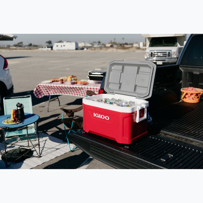 Turistinis šaldytuvas Igloo Latitude 52 industrial red/white/meteorite 9