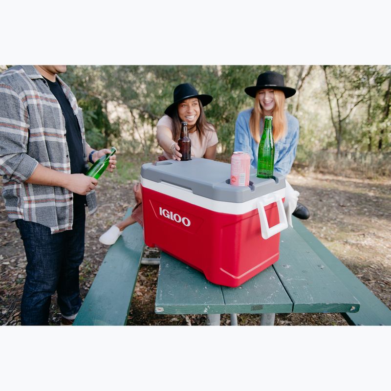 Turistinis šaldytuvas Igloo Latitude 52 industrial red/white/meteorite 10