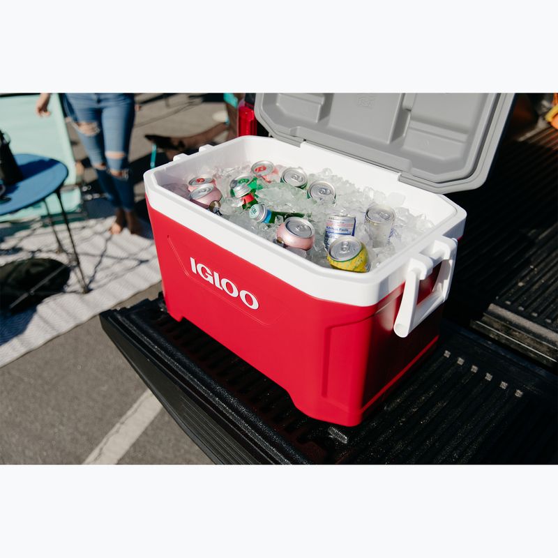 Turistinis šaldytuvas Igloo Latitude 52 industrial red/white/meteorite 11