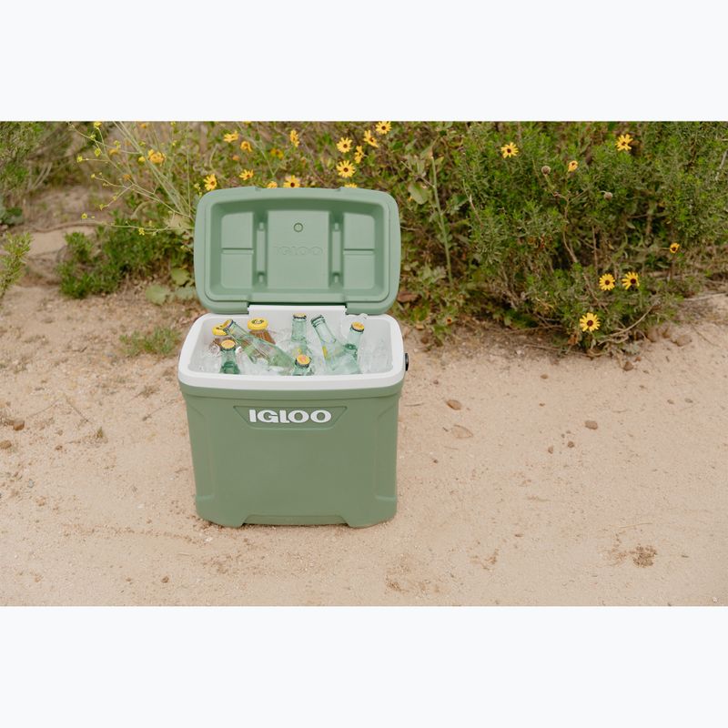 Turistinis šaldytuvas Igloo Ecocool Latitude 30 eco gray/vintage green/black 8