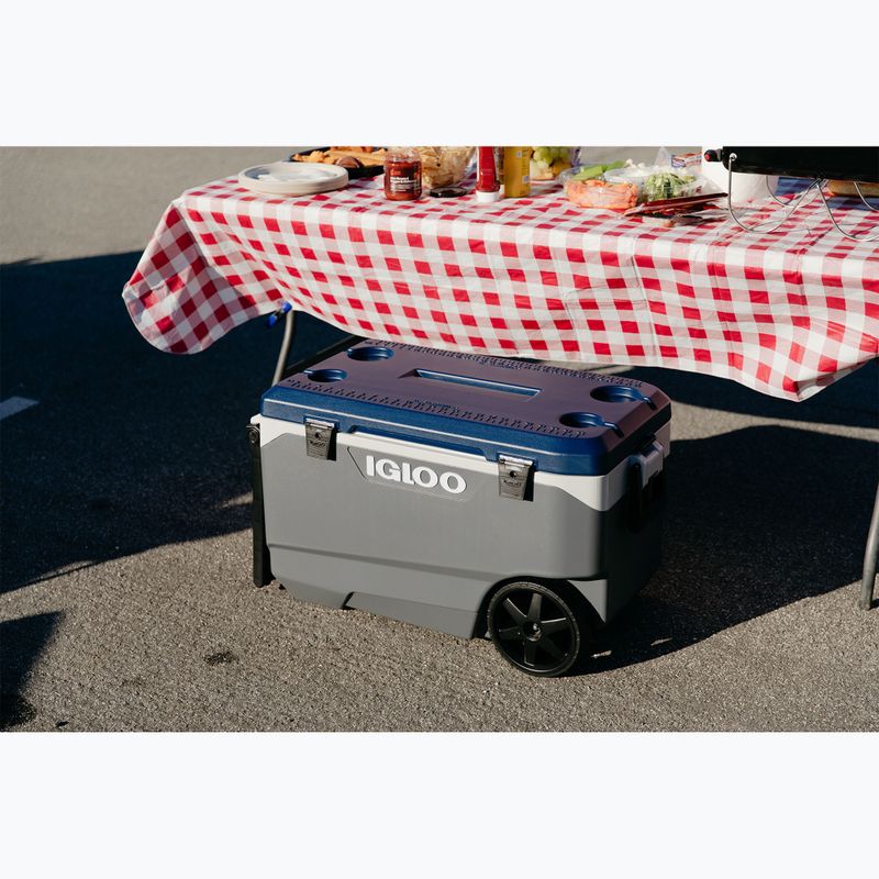 Turistinis šaldytuvas Igloo Maxcold Latitude 90 Qt Roller 85 l carbonite/aegean sea 10