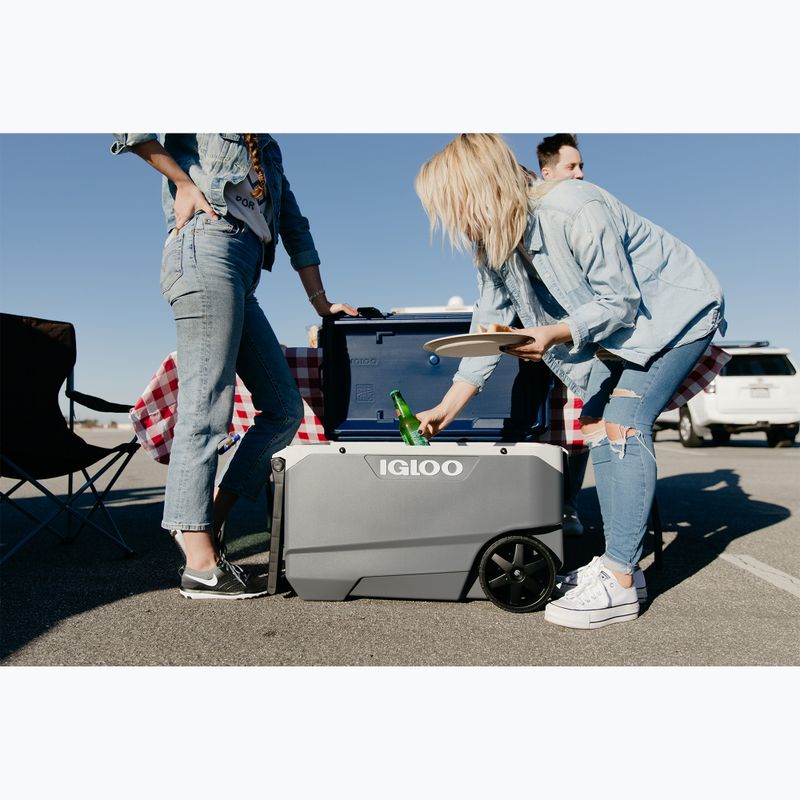 Turistinis šaldytuvas Igloo Maxcold Latitude 90 Qt Roller 85 l carbonite/aegean sea 12