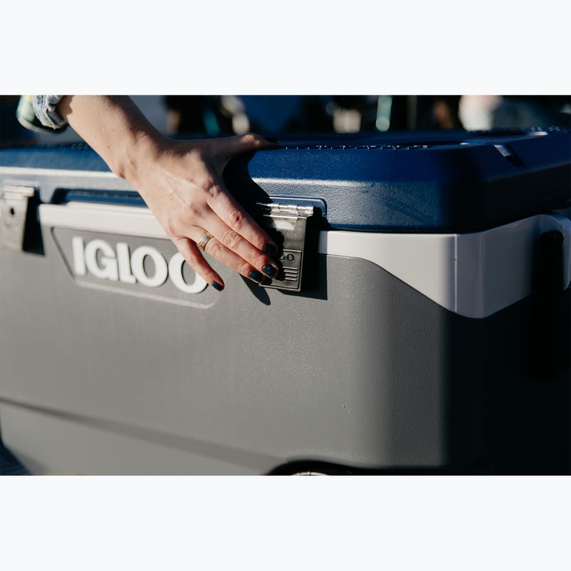 Turistinis šaldytuvas Igloo Maxcold Latitude 90 Qt Roller 85 l carbonite/aegean sea 14