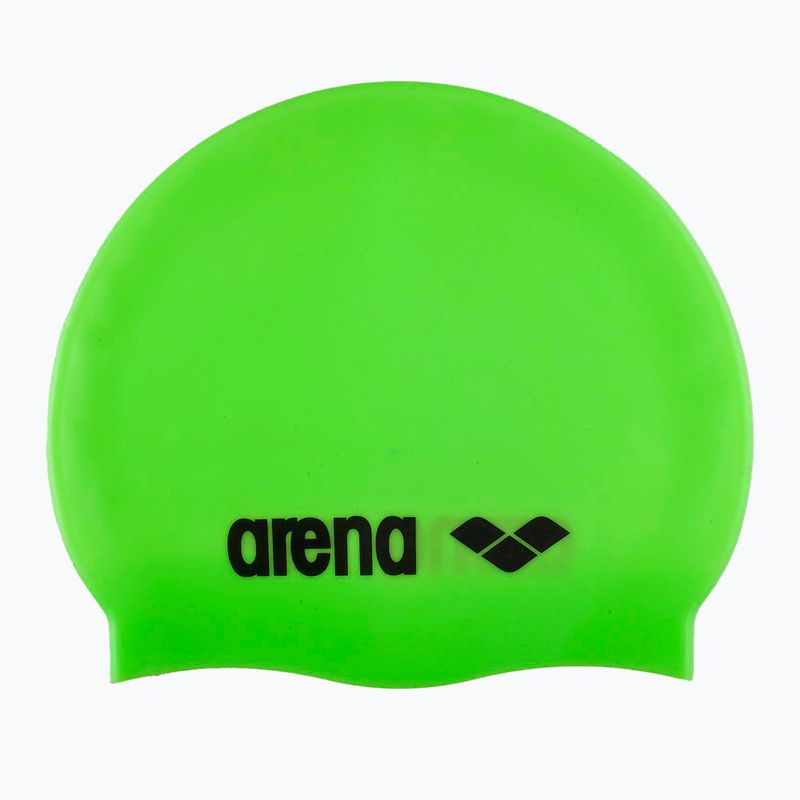 "Arena Classic" silikoninė rūgštinė kalkinė/juoda plaukimo kepuraitė