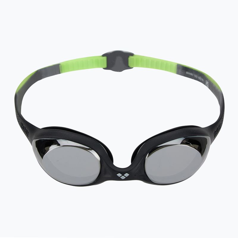 Vaikiški plaukimo akiniai arena Spider JR Mirror black/silver/green 2