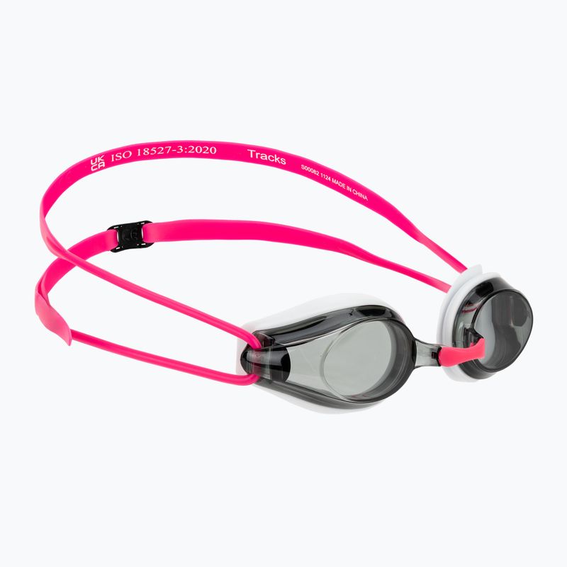 Plaukimo akiniai arena Tracks white/smoke/fuchsia