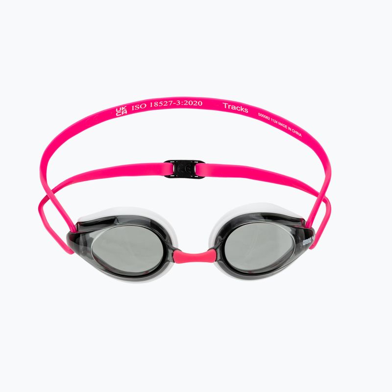 Plaukimo akiniai arena Tracks white/smoke/fuchsia 2