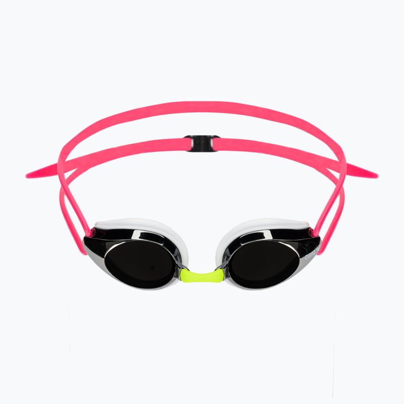 Vaikiški plaukimo akiniai arena Tracks JR Mirror silver/white/fuchsia 2