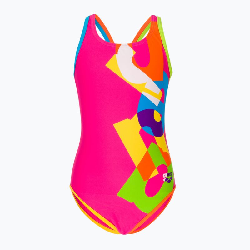 Vaikiškas vientisas maudymosi kostiumėlis arena Patch One Piece L fresia rose/multi