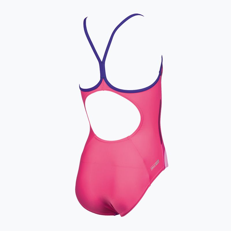 Arena Nifty One Piece L fresia rose/danube blue vaikiškas vientisas maudymosi kostiumėlis 6