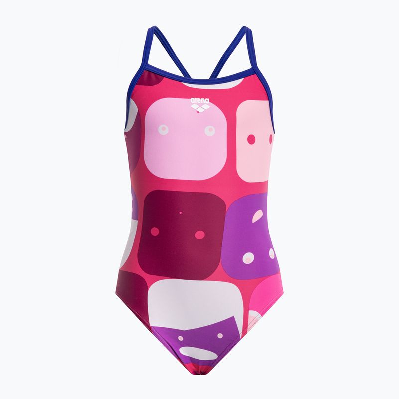 Arena Nifty One Piece L fresia rose/danube blue vaikiškas vientisas maudymosi kostiumėlis