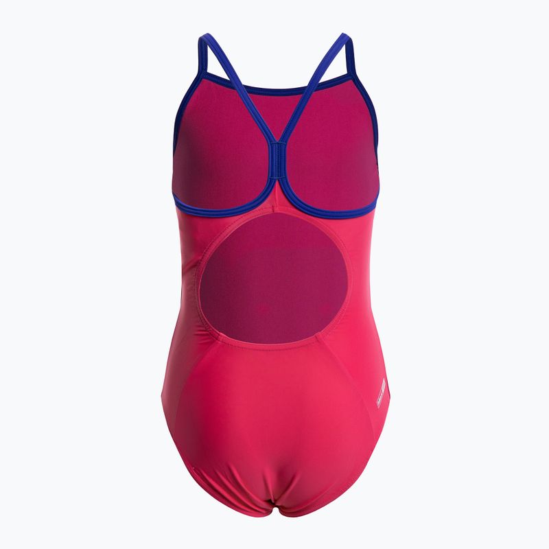 Arena Nifty One Piece L fresia rose/danube blue vaikiškas vientisas maudymosi kostiumėlis 2