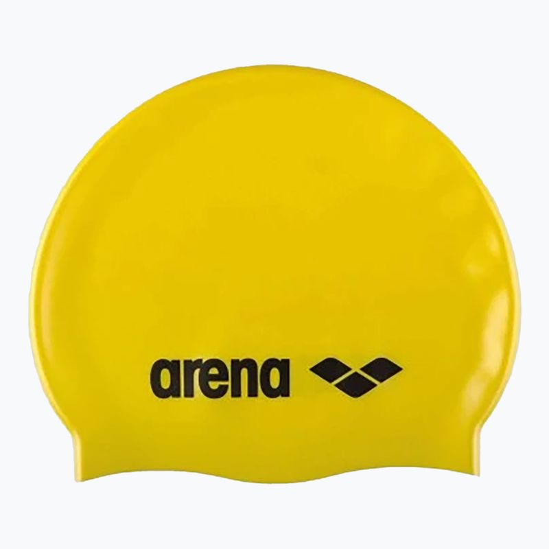 Vaikiška plaukimo kepuraitė arena Classic Silicone Jr yellow / black