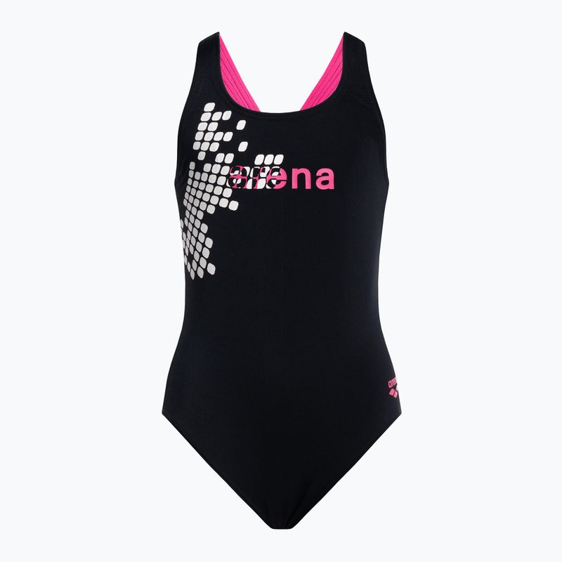 Arena Cell One Piece L juodas/fresia rose vaikiškas vientisas maudymosi kostiumėlis