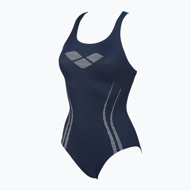Moteriškas vientisas maudymosi kostiumėlis arena Isla One Piece navy/pix blue/white 4