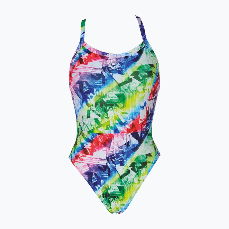 Moteriškas vientisas maudymosi kostiumėlis arena Glitch One Piece L multicolour/leaf 4
