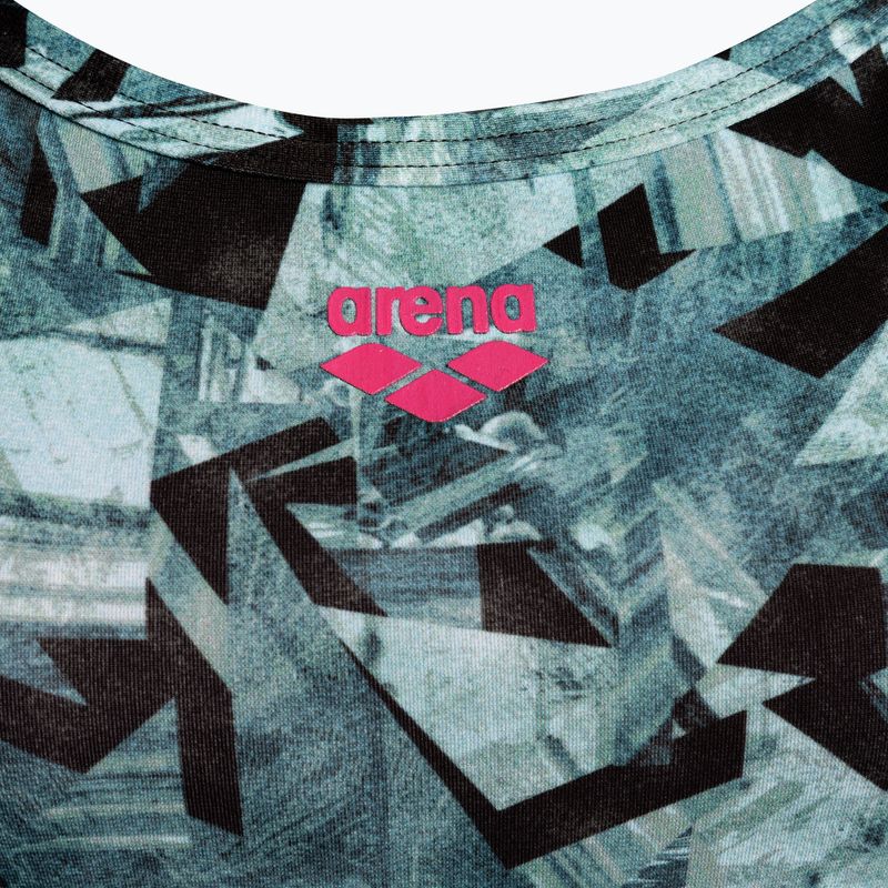 Moteriškas vientisas maudymosi kostiumėlis arena Glitch One Piece L black/fresia rose 3