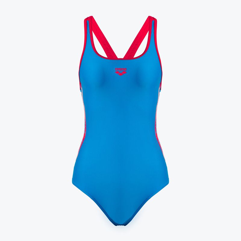 Moteriškas vientisas maudymosi kostiumėlis arena Hyper One Piece pix blue/red
