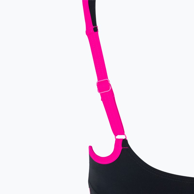 Moteriškas vientisas maudymosi kostiumėlis arena Agate Strap Back One Piece black/rose violet 5