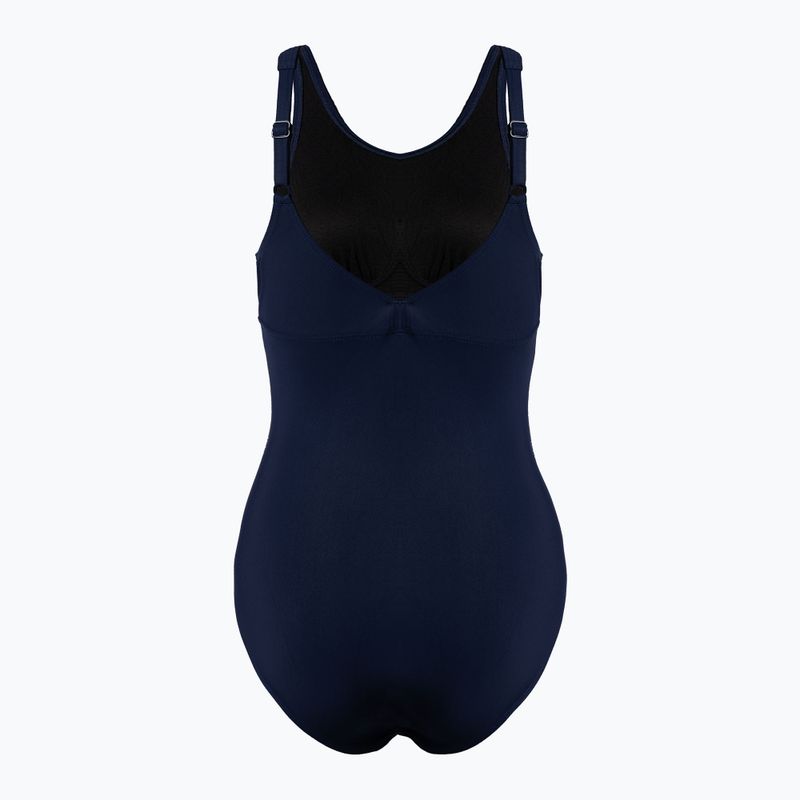 Moteriškas vientisas maudymosi kostiumėlis arena Amber Wing Back One Piece navy 2