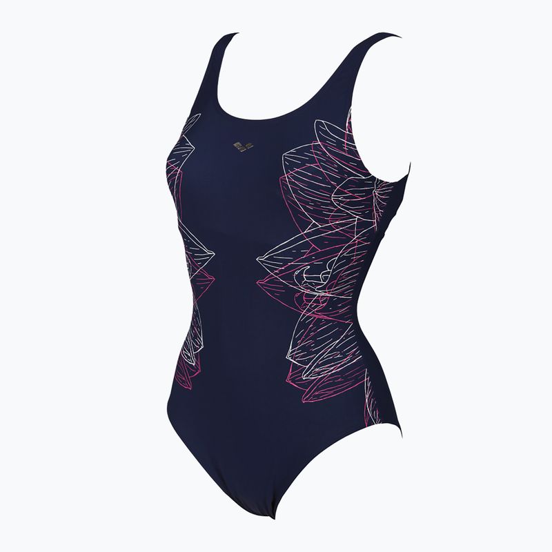 Moteriškas vientisas maudymosi kostiumėlis arena Amber Wing Back One Piece navy 4
