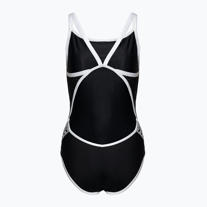 Moteriški maudymosi kostiumėliai arena Team Stripe Super Fly Back One Piece black/white 2