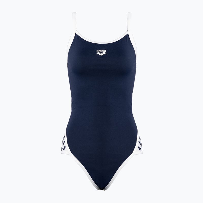Moteriški maudymosi kostiumėliai arena Team Stripe Super Fly Back One Piece navy/white